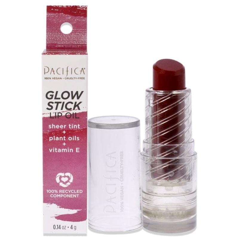 Glow Stick Lip Oil - Crimson Crush by Pacifica for Women - 0.14 oz Lip Oil