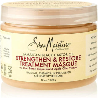 Jamaican Black Castor Oil Strengthen-Grow Restore Treatment Masque by Shea Moisture for Unisex - 12 oz Masque