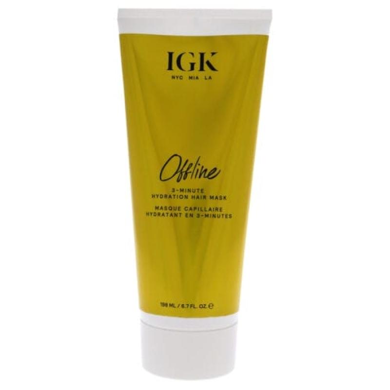 Offline 3 Minute Hydration Hair Mask by IGK for Unisex - 6.7 oz Masque