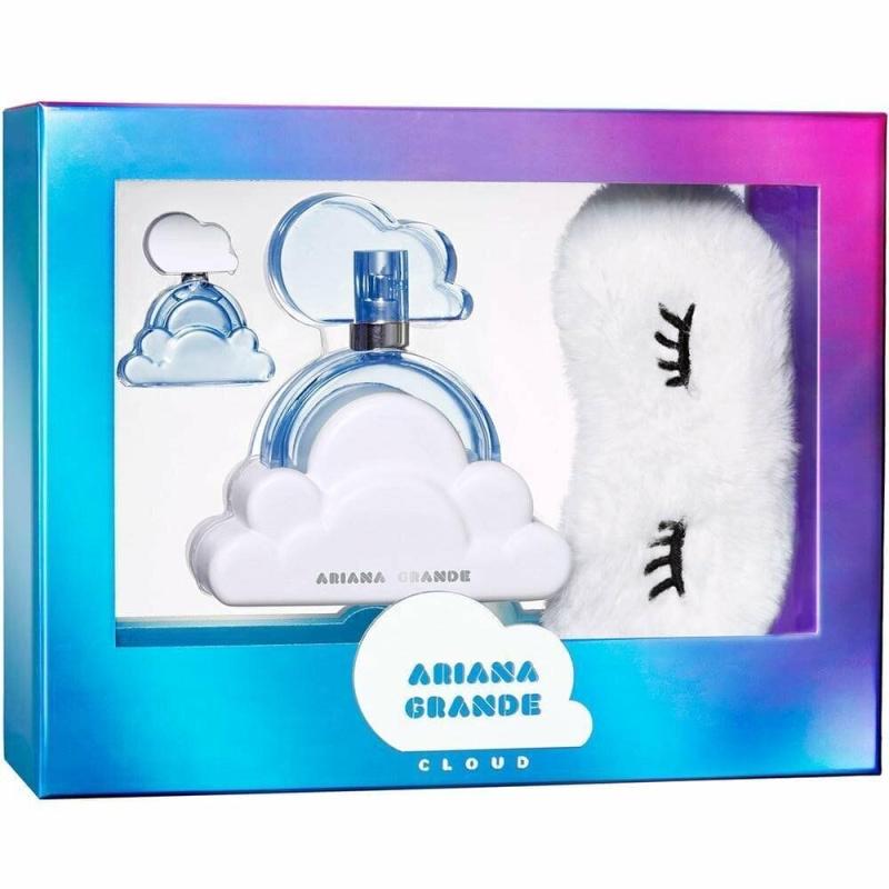 Ariana Grande Cloud 3 Pcs Set For Women: 1.7 Eau De Parfum Spray + 0.25 Parfum + Sleep Mask