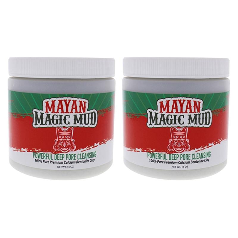 Powerful Deep Pore Cleansing Clay - Pack of 2 by Mayan Magic Mud for Unisex - 16 oz Cleanser