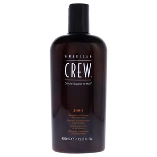 3-In-1 Shampoo and Conditoner and Body Wash by American Crew for Men - 15.2 oz Shampoo, Conditoner and Body Wash