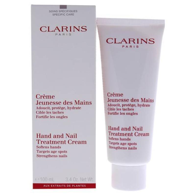 Hand and Nail Treatment Cream by Clarins for Unisex - 3.4 oz Cream