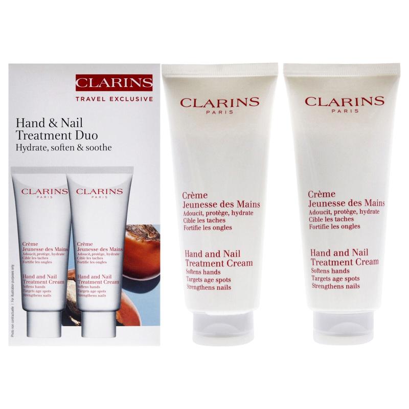 Hand and Nail Treatment Cream Duo by Clarins for Unisex - 2 x 3.4 oz Cream