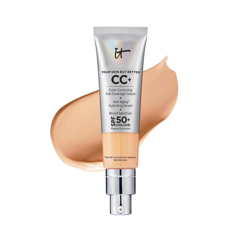 It Cosmetics Cc Cream Full Coverage Cream By It Cosmetics, 2.53 Oz Color Correcting Foundation Spf 50 - Neutral Medium