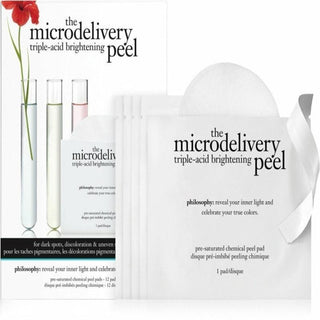 The Microdelivery Triple-Acid Brightening Peel Pad by Philosophy for Unisex - 12 Pc Pads