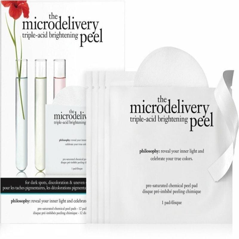 The Microdelivery Triple-Acid Brightening Peel Pad by Philosophy for Unisex - 12 Pc Pads