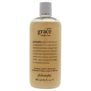 Pure Grace Nude Rose Shampoo Bath And Shower Gel By Philosophy For Women - 16 Oz Shampoo Bath And Shower Gel