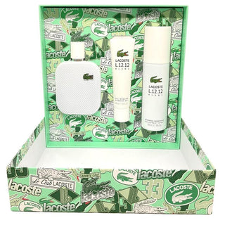 Lacoste L.12.12 Blanc 3 Pcs Set: 3.3 Eau De Toilette Spray + 1.6 Shower Gel + 150 Ml Deodorant Spray (Hard)