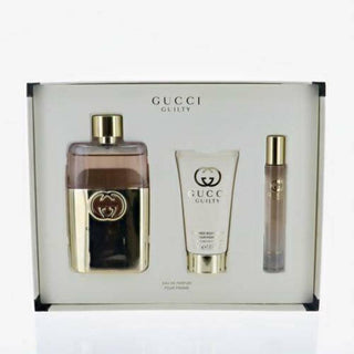 Gucci Guilty Pour Femme 3 Pcs Set: 3 Oz Edp Sp + 1.6 B/L + 0.33 Edp Sp