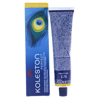 Koleston Perfect Permanent Creme Haircolor - 6 3 Dark Blonde Gold by Wella for Unisex - 2 oz Hair Color