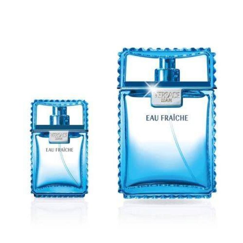 VERSACE EAU FRAICHE 2 PCS SET: 3.4 EDT SP + 1 OZ EDT SP (HARD)