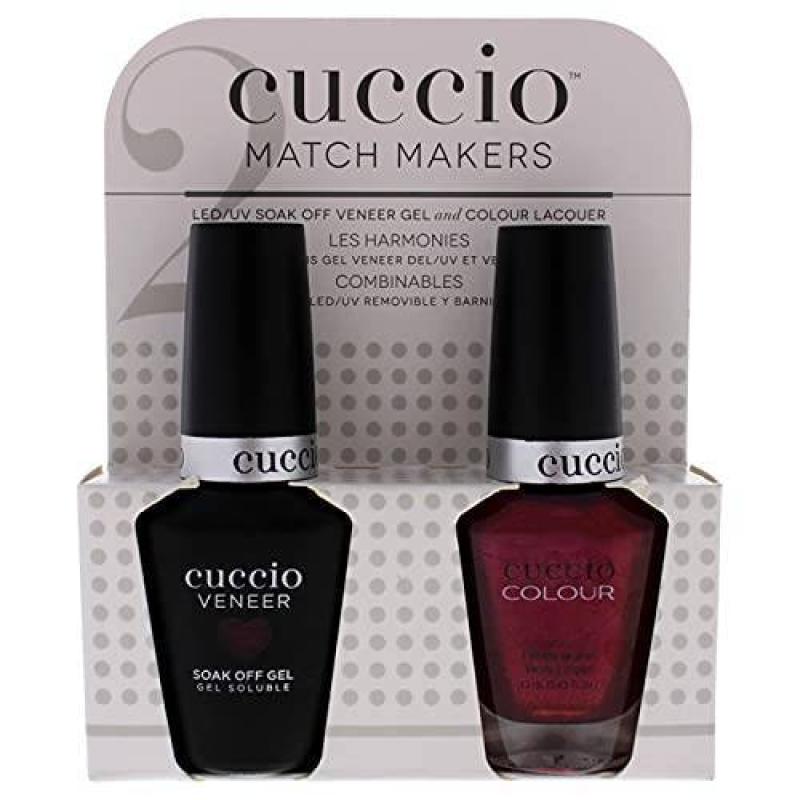 Match Makers Set - Call In The Calgary by Cuccio Colour for Women - 2 Pc 0.44oz Veneer Soak Of Gel Nail Polish, 0.43oz Colour Nail Polish