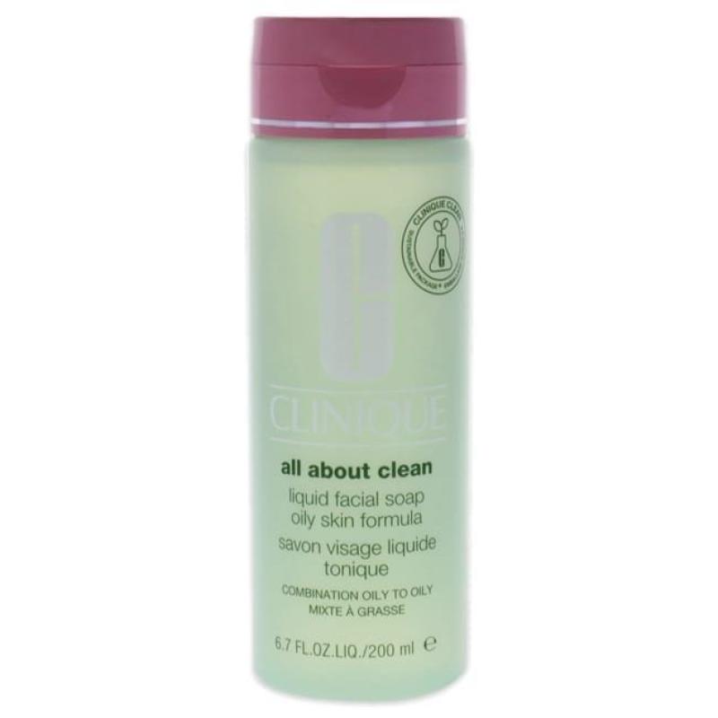 All About Clean Liquid Facial Soap Oily Skin Formula by Clinique for Unisex - 6.7 oz Soap