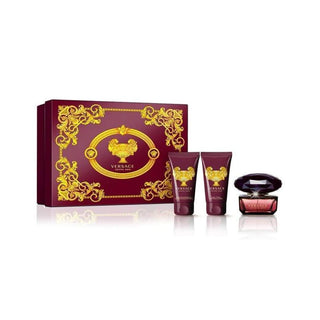 Versace Crystal Noir by Versace for Women - 3 Pc Gift Set 1.7oz EDT Spray, 1.7oz Body Lotion, 1.7oz Bath and Shower Gel