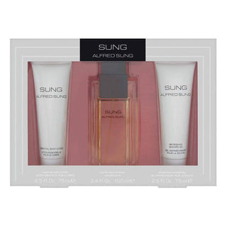 Sung by Alfred Sung for Women - 3 Pc Gift Set 3.4oz EDT Spray, 2.5oz Essential Body Lotion, 2.5oz Refreshing Shower Gel