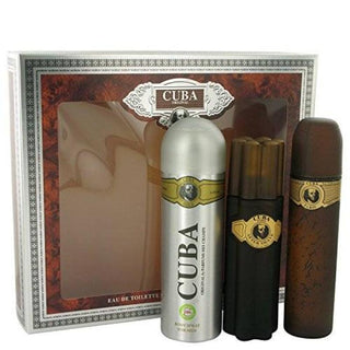 Cuba Gold by Cuba for Men - 3 Pc Gift Set 3.3oz EDT Spray, 6.7oz Deodorant Body Spray, 3.3oz After Shave