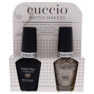 Match Makers Set - Bean There Done That by Cuccio Colour for Women - 2 Pc 0.44oz Veneer Soak Of Gel Nail Polish, 0.43oz Colour Nail Polish