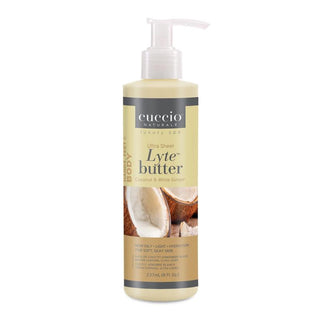 Lyte Ultra-Sheer Body Butter - Coconut and White Ginger by Cuccio Naturale for Unisex - 8 oz Body Lotion