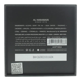 Al Haramain L'Aventure Eau de Parfum, 3.33 Ounce (100 ml)