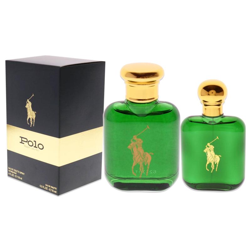 Polo Green by Ralph Lauren for Men - 2 Pc Gift Set 4oz EDT Spray, 0.5oz EDT spray