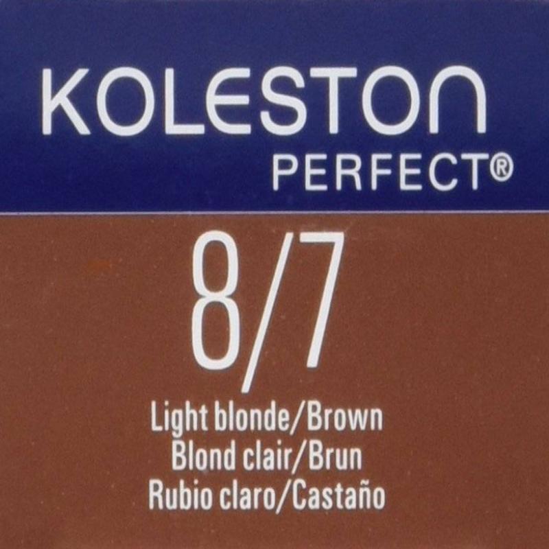 Koleston Perfect Permanent Creme Hair Color - 8 7 Light Blonde-Brown by Wella for Unisex - 2 oz Hair Color