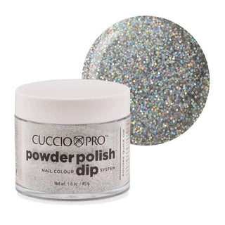 Pro Powder Polish Nail Colour Dip System - Deep Silver Glitter by Cuccio Colour for Women - 1.6 oz Nail Powder