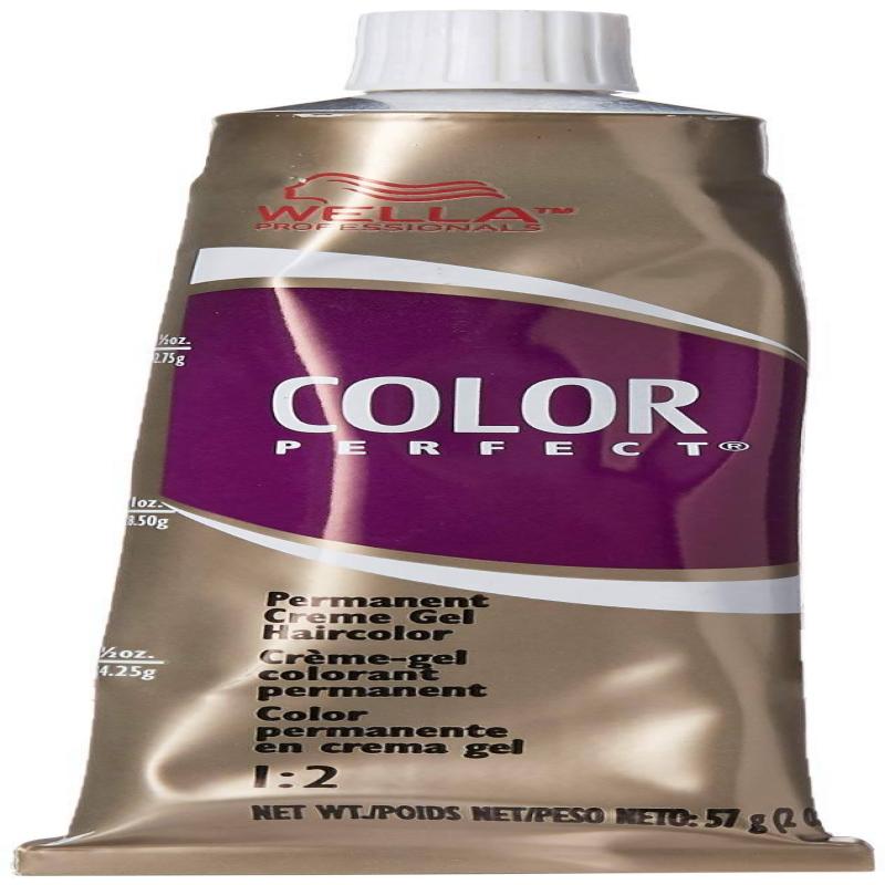 Color Perfect Permanent Creme Gel Hair Color - 4RV Medium Red Violet Brown by Wella for Unisex - 2 oz Hair Color