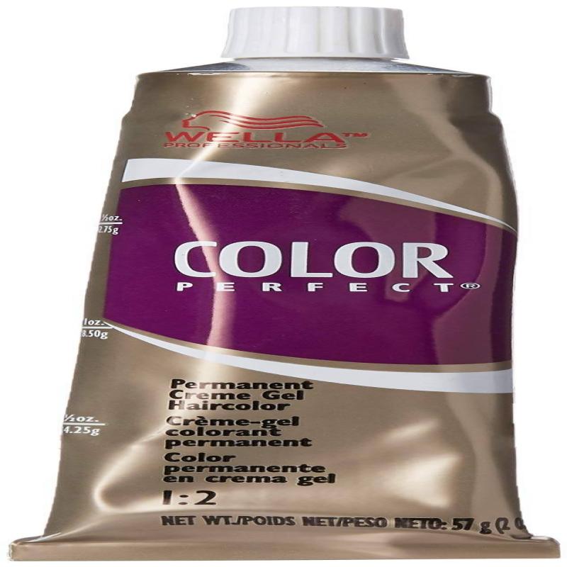 Color Perfect Permanent Creme Gel Hair Color - 4RV Medium Red Violet Brown by Wella for Unisex - 2 oz Hair Color