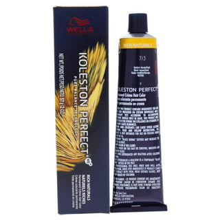 Koleston Perfect Permanent Creme Hair Color - 7 3 Medium Blonde-Gold by Wella for Unisex - 2 oz Hair Color