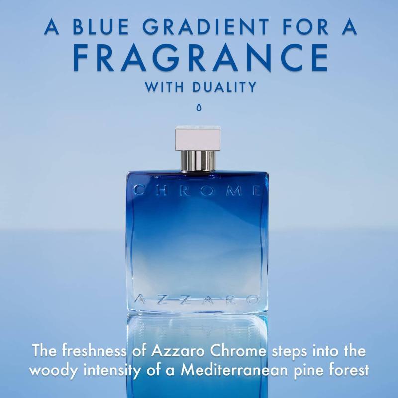 Azzaro Chrome Eau de Parfum - Mens Cologne - Fougere, Aromatic &amp; Woody Fragrance, 3.4 Fl Oz