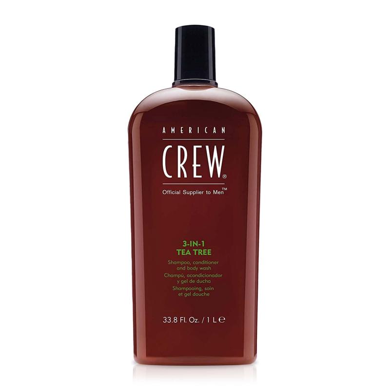 3-In-1 Tea Tree Shampoo &amp; Conditioner &amp; Body Wash by American Crew for Men - 33.8 oz Shampoo &amp; Conditioner &amp; Body Wash