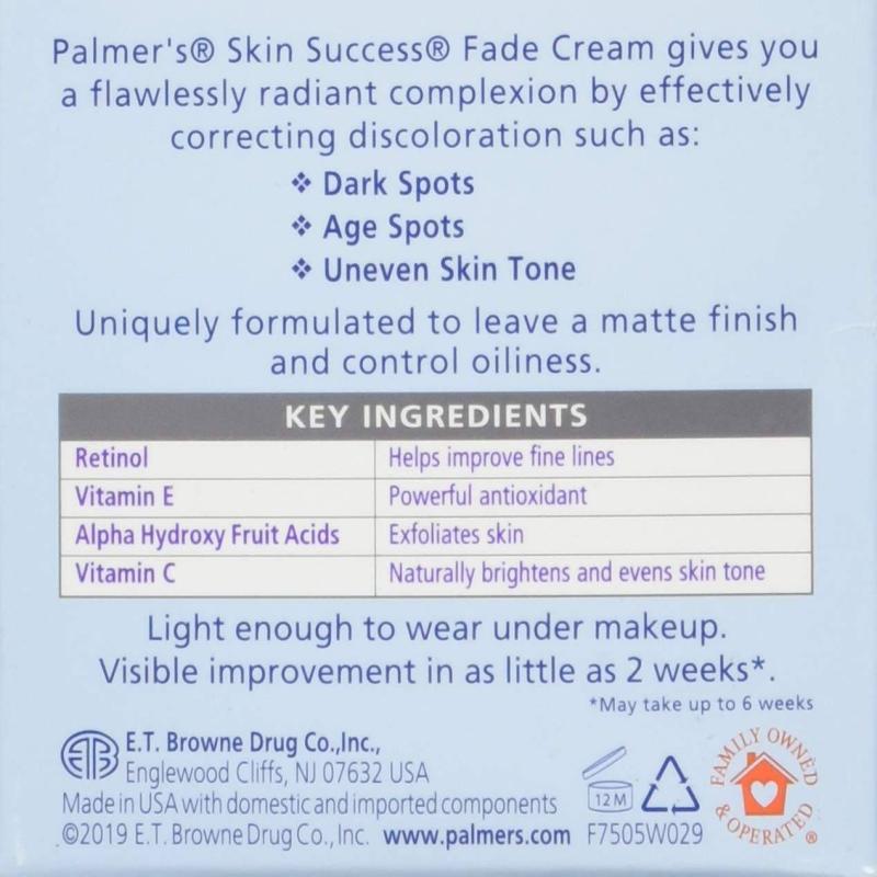 Skin Success Anti-Dark Spot Fade Cream - Oily Skin by Palmers for Unisex - 2.7 oz Cream