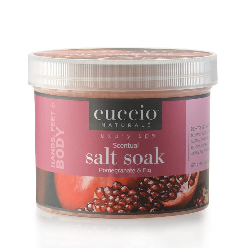 Luxury Spa Scentual Salt Soak - Pomegranate And Fig By Cuccio Naturale For Unisex - 29 Oz Bath Salt
