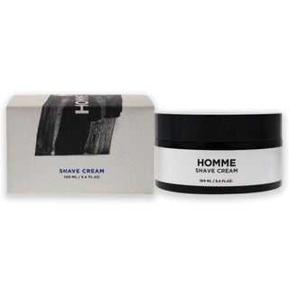 HOMME Shave Cream Designed for Men - Infused with Green Tea - Promotes Smoothness and Prevents Skin Irritation - Vegan Shaving Stuff for men- 3.4 fl oz