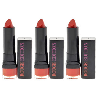 Rouge Edition - 10 Rouge Buzz by Bourjois for Women - 0.12 oz Lipstick - Pack of 3