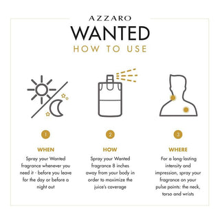 Azzaro Wanted Tonic Eau de Toilette - Mens Cologne - Woody, Aquatic, &amp; Spicy Fragrance, 3.4 Fl Oz