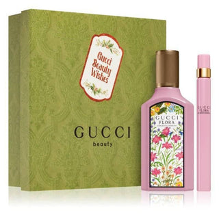 Gucci Flora Gorgeous Gardenia Gift Set for Women (Eau de Parfum 50 ml + Eau de Parfum Travel Package 10 ml)