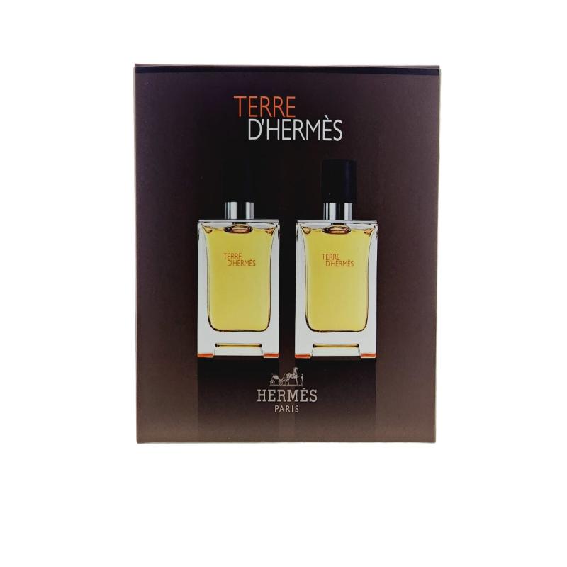 Terre DHermes by Hermes for Men - 2 Pc Gift Set 2 x 1.6oz EDT Spray