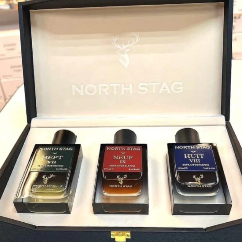 Paris Corner North Stag 3 X 3.4 Extrait De Parfum Spray Set: Sept Vii + Neuf Ix + Huit Viii
