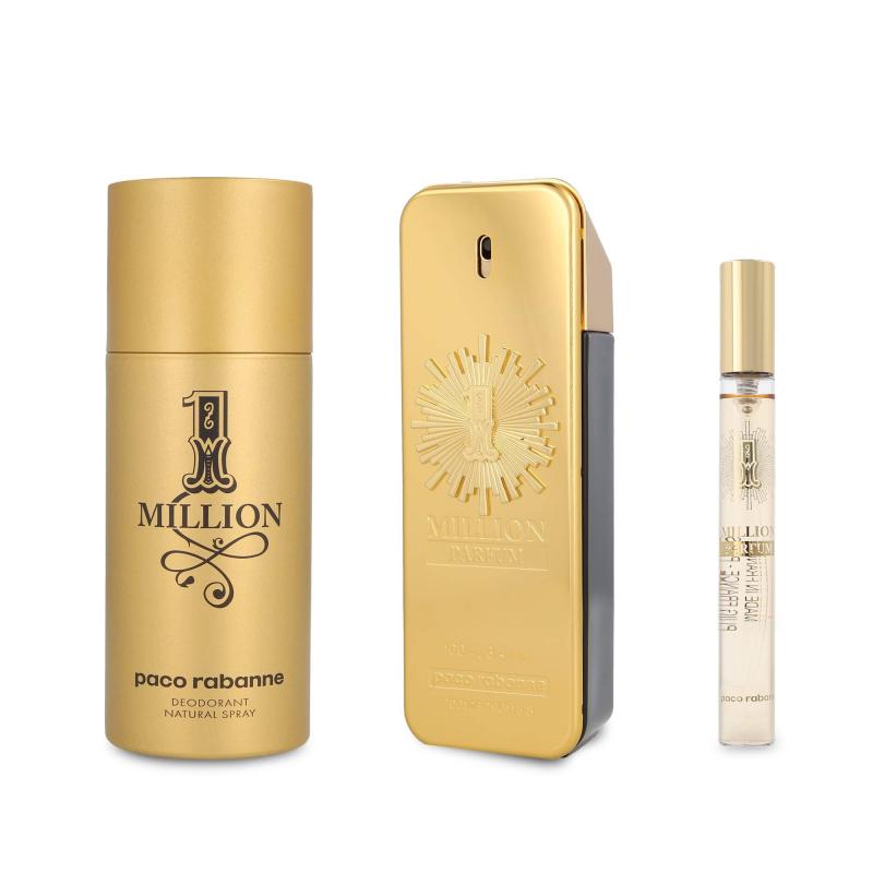 Paco Rabanne 1 Million Parfum 100ml Gift Set (Contains 100ml EDP + 150ml Deodorant Spray)