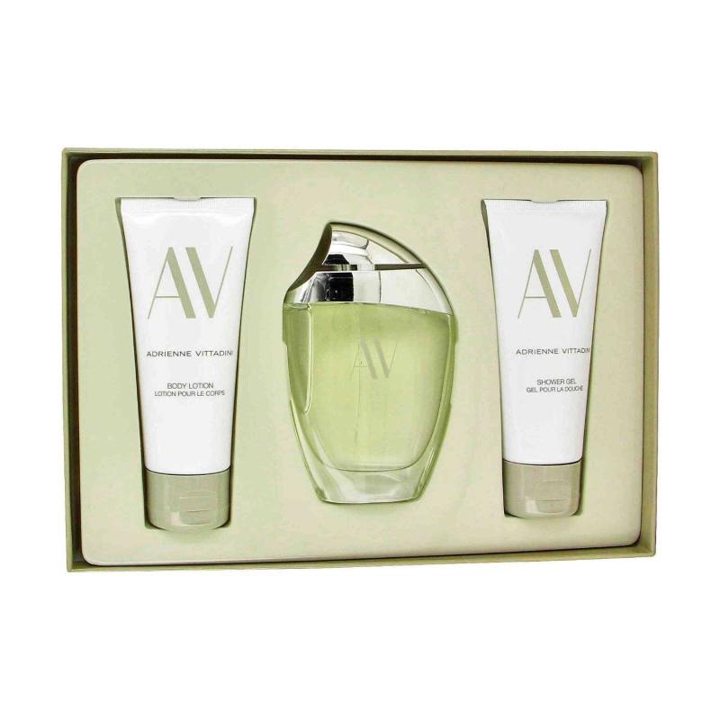 AV by Adrienne Vittadini for Women - 3 Pc Gift Set 3oz EDP Spray, 3.3oz Body Lotion, 3.3oz Shower Gel