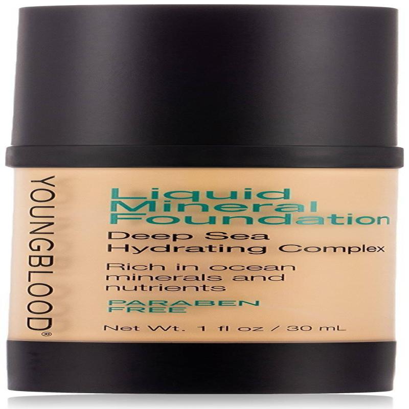 Liquid Mineral Foundation - Shell by Youngblood for Women - 1 oz Foundation