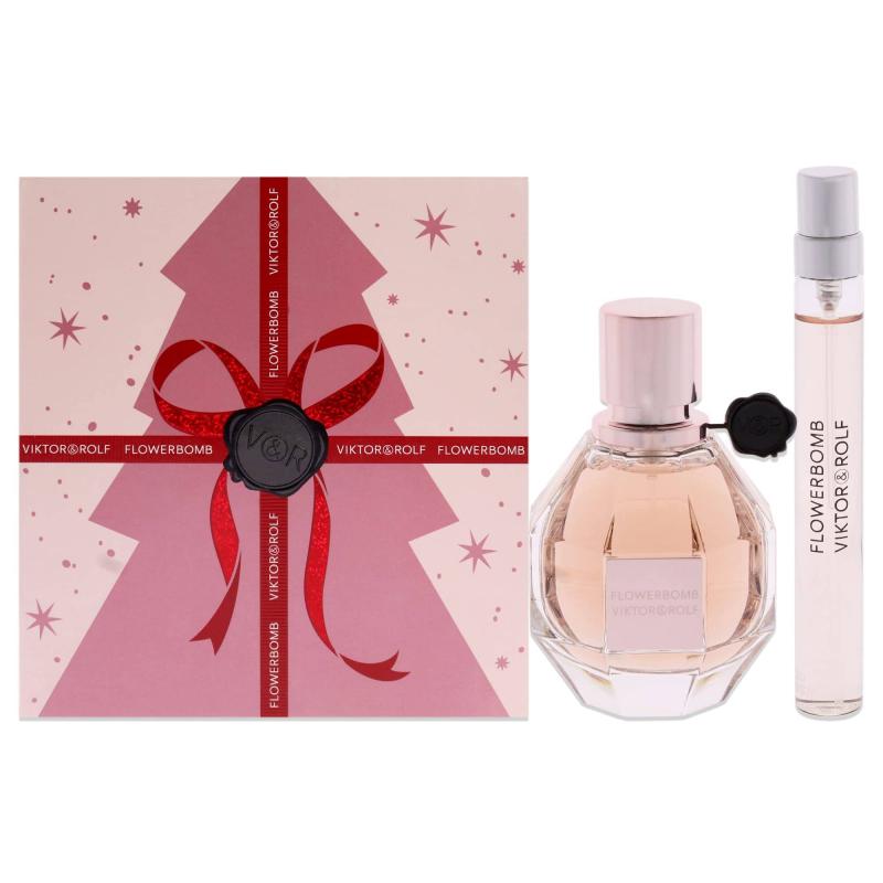 Flowerbomb by Viktor and Rolf for Women 2 Pc Gift Set 1.7oz EDP Spray, 10ml EDP Spray