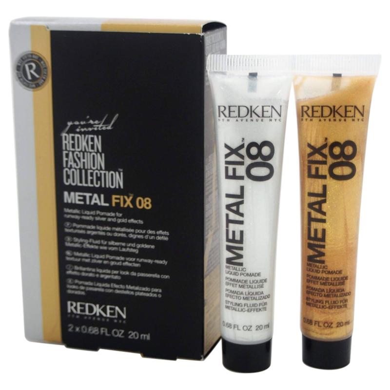 Fashion Collection Metal Fix 08 Metallic Liquid Pomade by Redken for Unisex - 2 x 0.68 oz Pomade