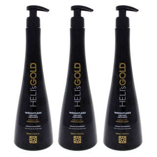Weightless Conditioner by Helis Gold for Unisex - 16.9 oz Conditioner - Pack of 3