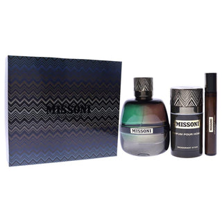 Missoni by Missoni for Men - 3 Pc Gift Set 3.4oz EDP Spray, 0.33oz EDP Spray, 2.5oz Deodorant Stick