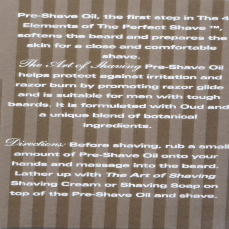 The Art of Shaving Pre Shave Beard Oil for Men, Protects Against Irritation and Razor Burn, Clinically Tested for Sensitive Skin, Oud, Woody, 2 Fl Oz