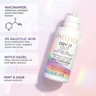 Dry It Out Acne Gel Spot Treatment by Pacifica for Unisex - 1 oz Treatment