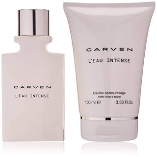 LEau Intense by Carven for Men - 2 Pc Gift Set 1.66oz EDT Spray, 3.33oz After Shave Balm